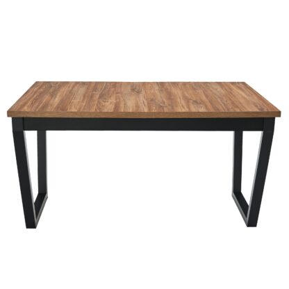 Masa extensibila 140x180 cm MB-13 Ikon 2, Stirling/Czarny, lemn masiv de fag si PAL - imagine 6
