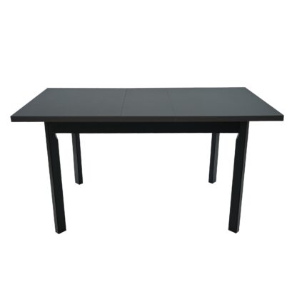 Set masa extensibila 120x150 cm cu 4 scaune tapitate, MB-13 Max5 P si S-38 CZ Nilo10 24Z, Grafit/Czarny, lemn masiv de fag, stofa - imagine 4