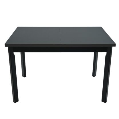 Set masa extensibila 120x150 cm cu 6 scaune tapitate, MB-13 Max5 P si S-38 CZ Nilo10 24Z, Grafit/Czarny, lemn masiv de fag, stofa - imagine 4