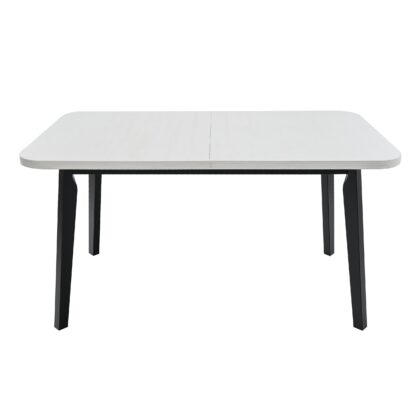 Masa extensibila 140x180 cm MB-13 Oslo 6, Bialy/Czarny, lemn masiv de fag si PAL - imagine 3
