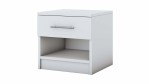 Set Dormitor Beta, alb, dulap 183 cm, pat 140×200 cm, 2 noptiere, comoda - imagine 5