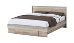 Set Dormitor Beta, Sonoma, Dulap 183 cm, Pat 160x200 cm, 2 noptiere, comoda - imagine 3