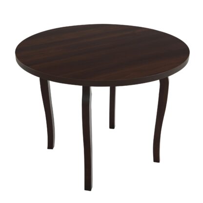 Masa living Poli3 O, nuc, 100 x 100 x 76 cm, lemn masiv de pal/fag - imagine 3