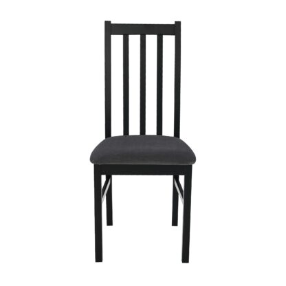 Scaun din lemn masiv de fag tapitat cu stofa S-38 Boss10 CZ 26 X, negru - imagine 2
