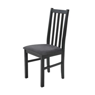 Scaun din lemn masiv de fag tapitat cu stofa S-38 Boss10 CZ 26 X, negru