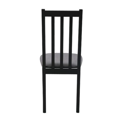 Scaun din lemn masiv de fag tapitat cu stofa S-38 Boss10 CZ 26 X, negru - imagine 5
