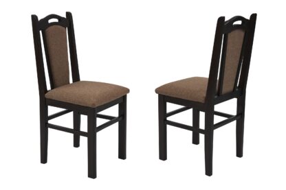 Scaun din lemn masiv de fag tapitat cu stofa T1 HP24, wenge - imagine 6
