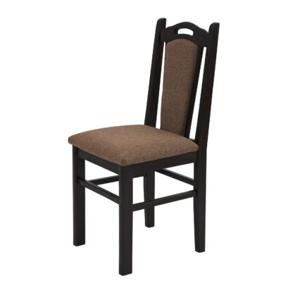 Scaun din lemn masiv de fag tapitat cu stofa T1 HP24, wenge