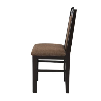 Scaun din lemn masiv de fag tapitat cu stofa T1 HP24, wenge - imagine 3