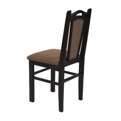 Scaun din lemn masiv de fag tapitat cu stofa T1 HP24, wenge - imagine 4