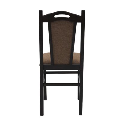Scaun din lemn masiv de fag tapitat cu stofa T1 HP24, wenge - imagine 5