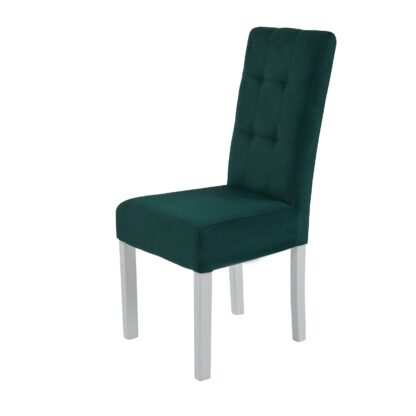 Scaun din lemn masiv de fag tapitat cu stofa T6 S99, verde