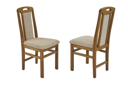 Scaun din lemn masiv de fag tapitat cu stofa Zim Standard O31, oak - imagine 6