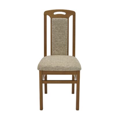 Scaun din lemn masiv de fag tapitat cu stofa Zim Standard O31, oak - imagine 2