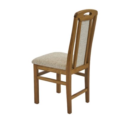 Scaun din lemn masiv de fag tapitat cu stofa Zim Standard O31, oak - imagine 4