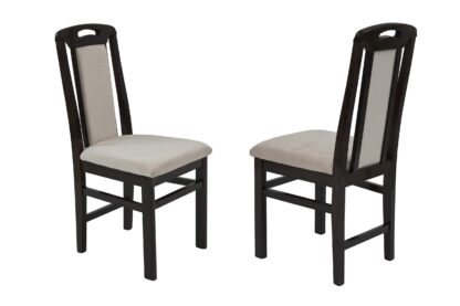 Scaun din lemn masiv de fag tapitat cu stofa Zim Standard W10, wenge - imagine 5