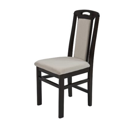 Scaun din lemn masiv de fag tapitat cu stofa Zim Standard W10, wenge