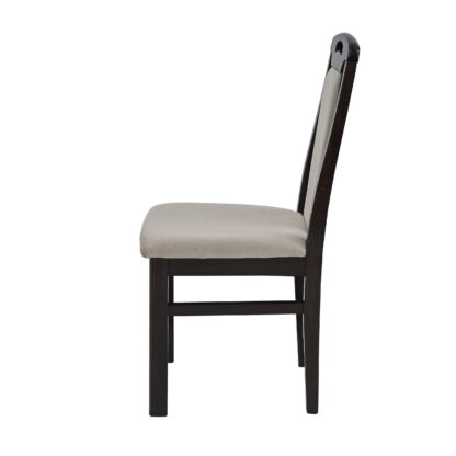 Scaun din lemn masiv de fag tapitat cu stofa Zim Standard W10, wenge - imagine 3