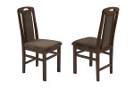 Scaun din lemn masiv de fag tapitat cu stofa Zim Standard W24, walnut - imagine 6