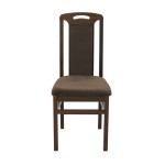 Scaun din lemn masiv de fag tapitat cu stofa Zim Standard W24, walnut - imagine 2