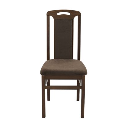 Scaun din lemn masiv de fag tapitat cu stofa Zim Standard W24, walnut - imagine 2
