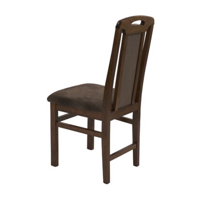 Scaun din lemn masiv de fag tapitat cu stofa Zim Standard W24, walnut - imagine 4