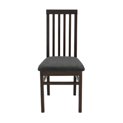 Scaun din lemn masiv de fag tapitat cu stofa Zim Snezana Walnut Silver, nuc - imagine 2