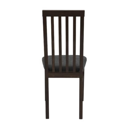 Scaun din lemn masiv de fag tapitat cu stofa Zim Snezana Walnut Silver, nuc - imagine 5
