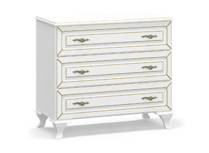 Set Dormitor Milan, Alb, Dulap 180 cm, Pat 160×200 cm, 2 noptiere, comoda - imagine 2