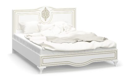 Set Dormitor Milan, Alb, Dulap 180 cm, Pat 160×200 cm, 2 noptiere, comoda - imagine 3