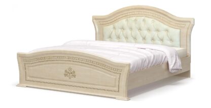 Set Dormitor Milano, Bej, Dulap 170 cm, Pat 160×200 cm, 2 noptiere, comoda - imagine 2