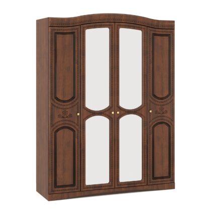 Set Dormitor Milano, Cires, Dulap 170 cm, Pat 160×200 cm, 2 noptiere, comoda - imagine 5