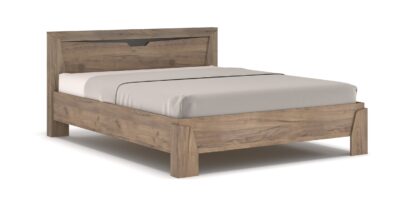 Set Dormitor Sofia, Stejar, Dulap 200 cm, Pat 160×200 cm, 2 noptiere, comoda - imagine 4