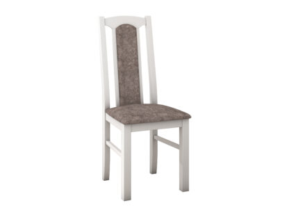 Set masa extensibila 160 x 200 cm cu 6 scaune tapitate, MB-12 Venus1 si S-37 Boss7 25B, Bialy, Lemn masiv de fag, Stofa - imagine 7