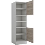 Corp inalt pentru cuptor sonoma, PAL, 60x205x58 cm - imagine 5