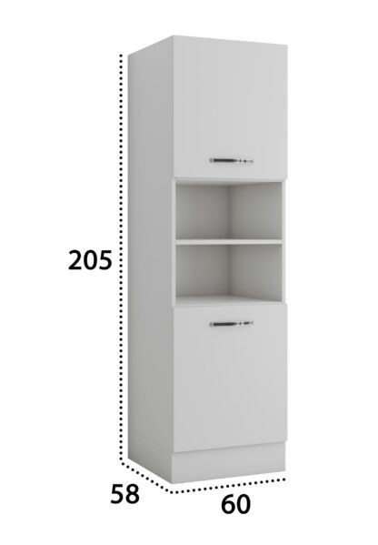 Corp inalt pentru cuptor alb, PAL, 60x205x58 cm - imagine 4