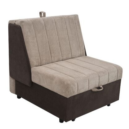 Fotoliu Monica D28-22, 100x85 cm, Maro/Bej, Textil - imagine 5