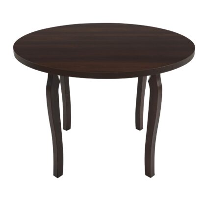 Masa living Poli3 O, nuc, 100 x 100 x 76 cm, lemn masiv de pal/fag - imagine 2