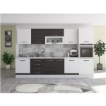 Bucatarie Alfa 320, wenge/alb, blat termic alb, corp pentru cuptor incorporabil - imagine 3
