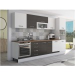Bucatarie Alfa 320, wenge/alb, blat termic nuc, corp pentru cuptor incorporabil - imagine 5