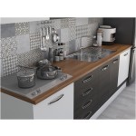 Bucatarie Alfa 320, wenge/alb, blat termic nuc, corp pentru cuptor incorporabil - imagine 6