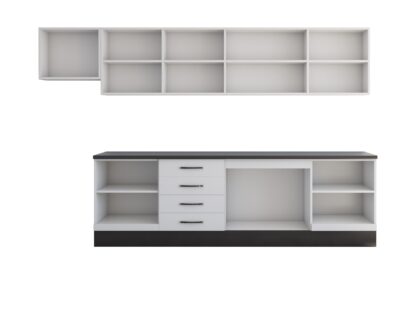 Bucatarie Alfa 320 cm, wenge/alb, blat termic wenge, corp hota - imagine 3