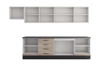 Bucatarie Alfa 320 cm, wenge/sonoma, blat termic wenge, corp hota - imagine 3