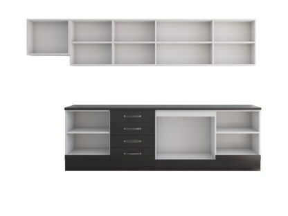 Bucatarie Alfa 320 cm, wenge, blat termic wenge, corp hota - imagine 3
