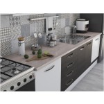 Bucatarie Alfa 320, wenge/alb, blat termic travertin, corp hota - imagine 3