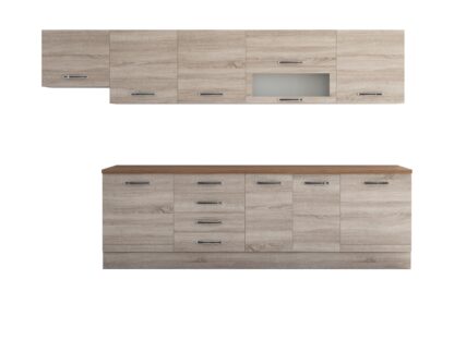 Bucatarie Alfa 320, sonoma, blat termic nuc, corp hota - imagine 5