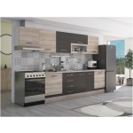 Bucatarie Alfa 320, wenge/sonoma, blat termic travertin, corp hota - imagine 2