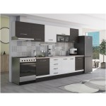 Bucatarie Alfa 320, alb/wenge, blat termic travertin, corp hota - imagine 2