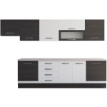 Bucatarie Alfa 320, alb/wenge, blat termic travertin, corp hota - imagine 5