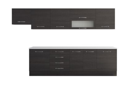 Bucatarie Alfa 320, wenge, blat termic alb, corp hota - imagine 5